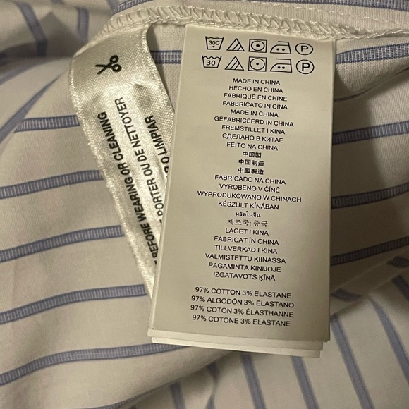 NEW Michael Michael Kors Long Sleeve Bow Neck Striped Blouse Shirt - Picture 7 of 8